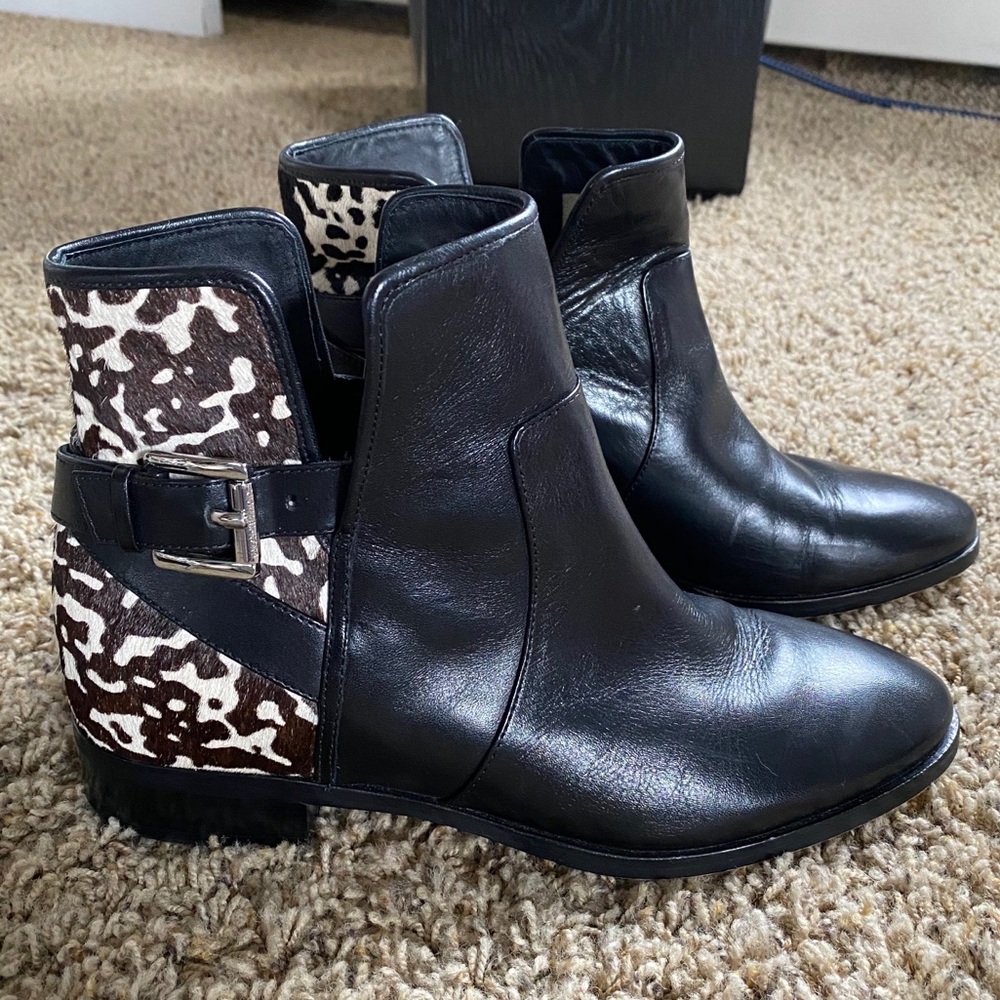 Michael Kors leather and fur boots